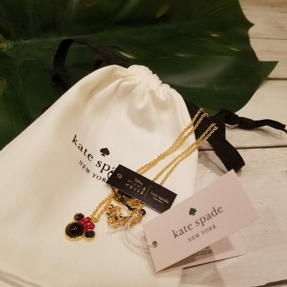 Kate Spade Minnie Mouse Necklace Disney Black Red - Picture 5 of 7